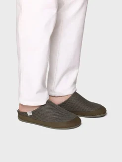 Toni Pons NIUE-GC - Men's clog slippers in mesh fabric KHAKI Fashion