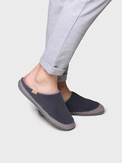 Toni Pons NIUE-GC - Men's clog slippers in mesh fabric GRAY Outlet