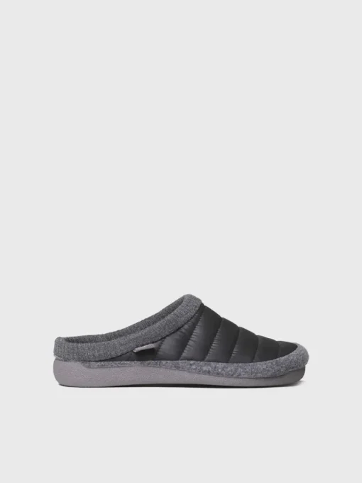Toni Pons NIX-TK - Clog-style slipper in padded fabric and felt BLACK Clearance
