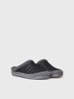Toni Pons NIX-TK - Clog-style slipper in padded fabric and felt BLACK Clearance