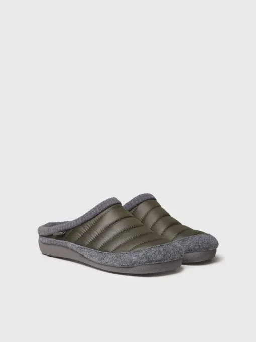 Toni Pons NIX-TK - Clog-style slipper in padded fabric and felt GREEN Discount