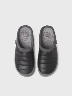 Toni Pons NIX-TK - Clog-style slipper in padded fabric and felt BLACK Clearance