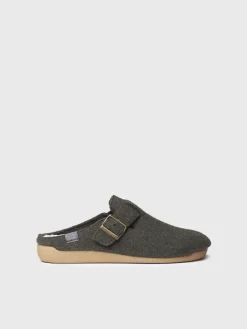 Toni Pons NORTON-FP - Men's clog-style slipper in felt GREEN New