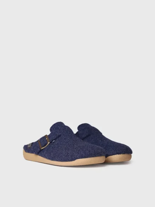 Toni Pons NORTON-FP - Men's clog-style slipper in felt BLUE Online