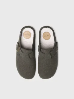 Toni Pons NORTON-FP - Men's clog-style slipper in felt GREEN New