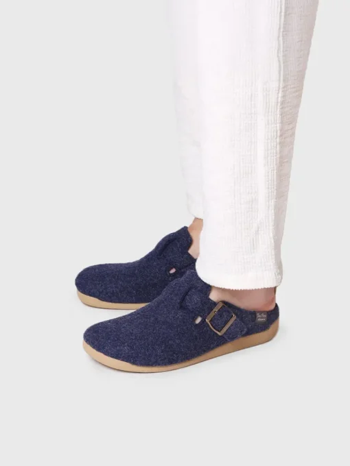 Toni Pons NORTON-FP - Men's clog-style slipper in felt BLUE Online