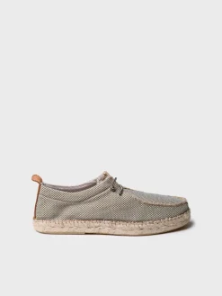 Toni Pons OSCAR - Men's espadrille in mesh-like fabric with laces KHAKI Online