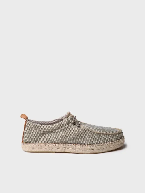 Toni Pons OSCAR - Men's espadrille in mesh-like fabric with laces KHAKI Online