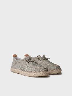 Toni Pons OSCAR - Men's espadrille in mesh-like fabric with laces KHAKI Online