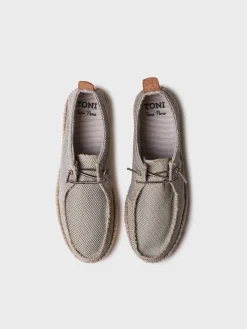 Toni Pons OSCAR - Men's espadrille in mesh-like fabric with laces KHAKI Online