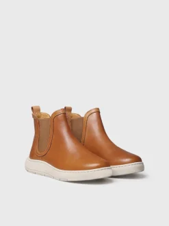 Toni Pons PADUA - leather bootie for women with side elastic in leather colour BROWN Clearance