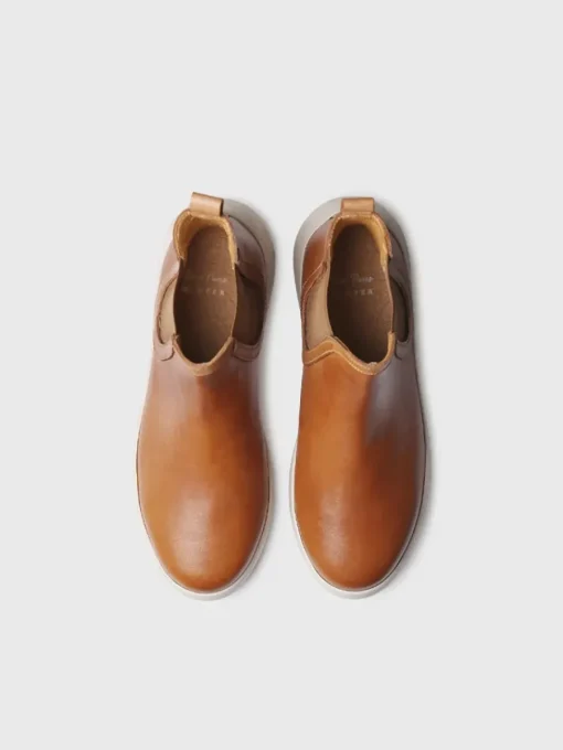 Toni Pons PADUA - leather bootie for women with side elastic in leather colour BROWN Clearance