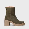 Toni Pons PIANI-SY - Women's Wide Heel Ankle boot in Suede GREEN Hot