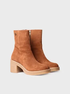 Toni Pons PIANI-SY - Women's Wide Heel Ankle boot in Suede BROWN Hot