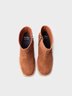 Toni Pons PIANI-SY - Women's Wide Heel Ankle boot in Suede BROWN Hot