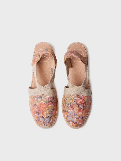 Toni Pons TELVA-LL - Women's espadrille in printed leather with wedge and elastics MULTICOLOR Online