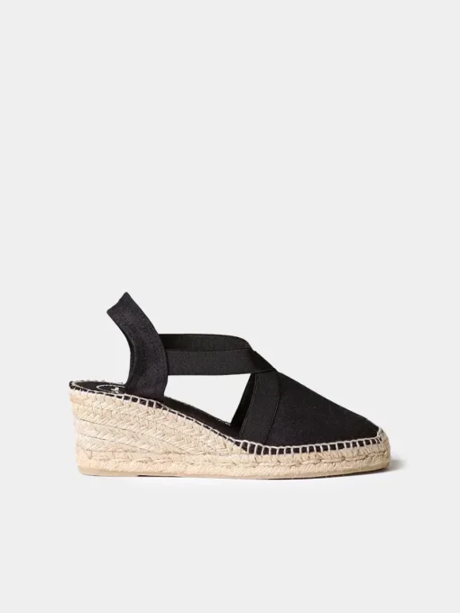 Toni Pons TER - Medium wedge vegan espadrilles BLACK Discount