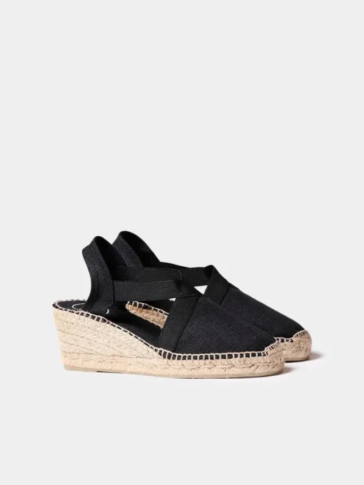 Toni Pons TER - Medium wedge vegan espadrilles BLACK Discount