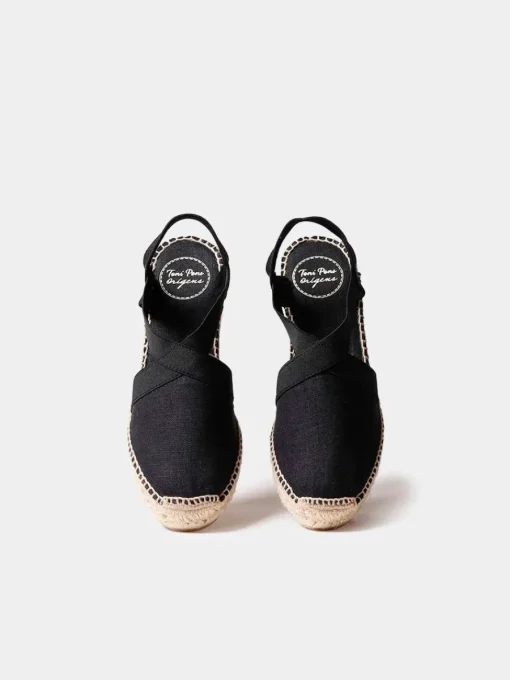 Toni Pons TER - Medium wedge vegan espadrilles BLACK Discount