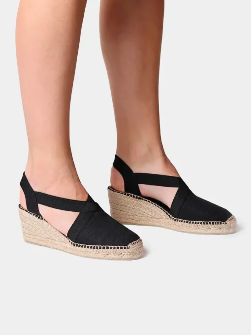 Toni Pons TER - Medium wedge vegan espadrilles BLACK Discount