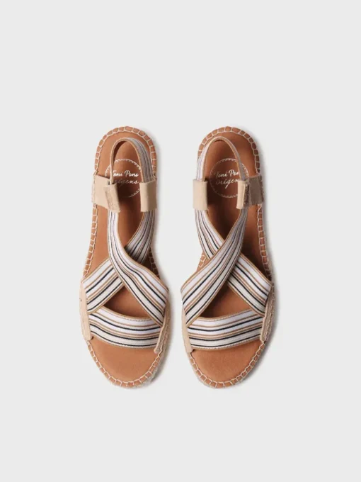 Toni Pons TINA - Women's espadrille with wedge and elastic bands BEIGE Online