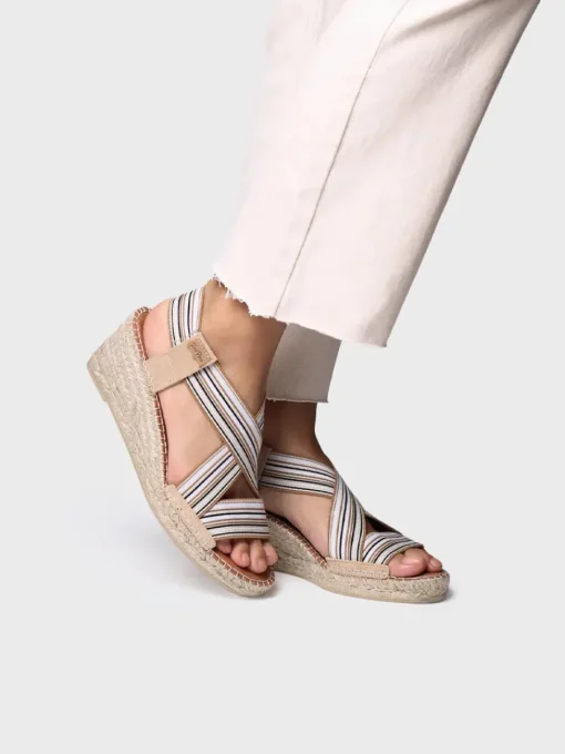 Toni Pons TINA - Women's espadrille with wedge and elastic bands BEIGE Online