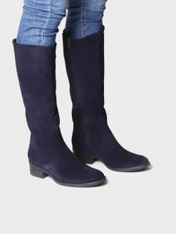 Toni Pons TIROL-SY - High boots for women in suede BLUE Best