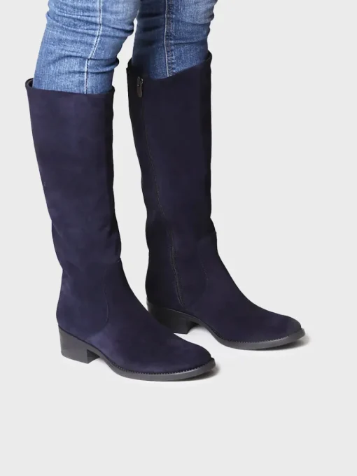 Toni Pons TIROL-SY - High boots for women in suede BLUE Best