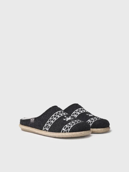 Toni Pons TOBI-EF - Men's felt slippers BLACK Sale