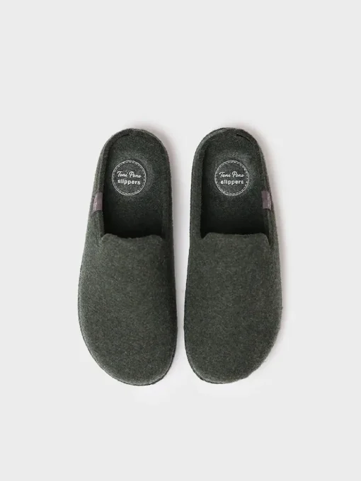 Toni Pons TOMAS-RW - Men's Slippers made from Recycled Wool GREEN Outlet
