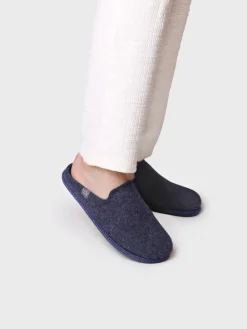Toni Pons TOMAS-RW - Men's Slippers made from Recycled Wool BLUE Fashion