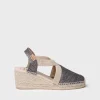 Toni Pons TRITON - Women's shiny vegan espadrilles DARK Best