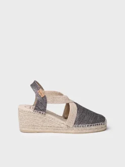 Toni Pons TRITON - Women's shiny vegan espadrilles DARK Best