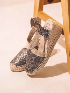 Toni Pons TRITON - Women's shiny vegan espadrilles DARK Best