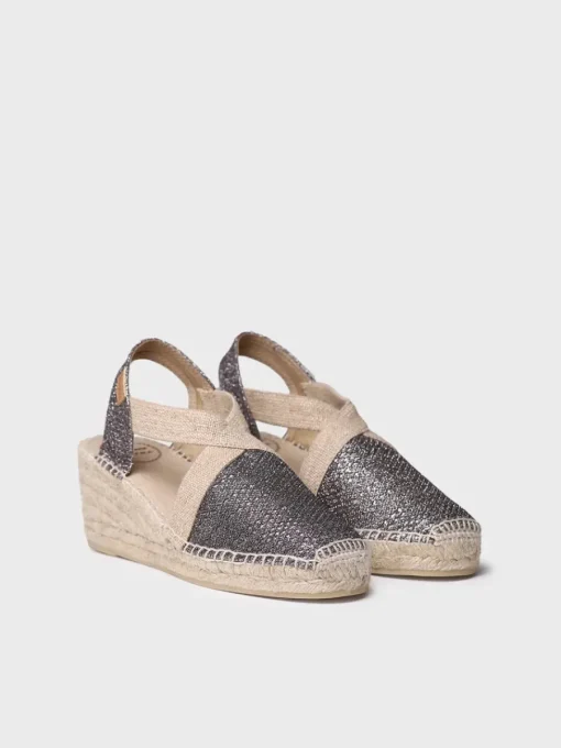 Toni Pons TRITON - Women's shiny vegan espadrilles DARK Best