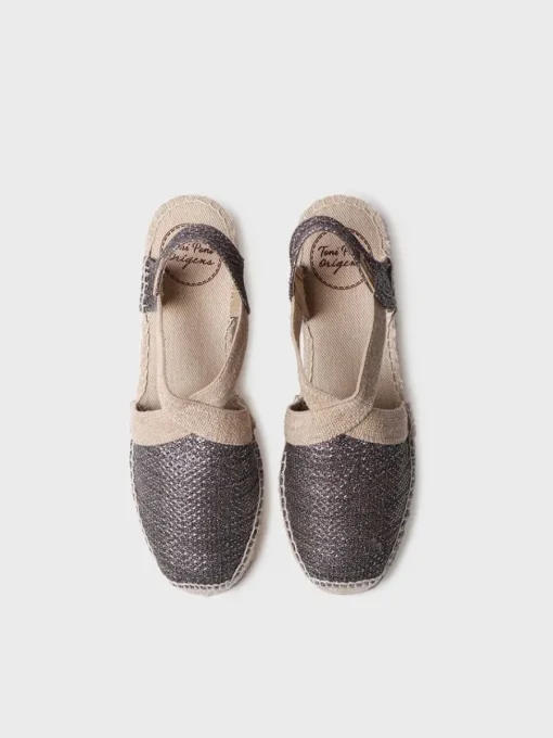 Toni Pons TRITON - Women's shiny vegan espadrilles DARK Best